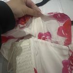 Amanda Uprichard White Floral Silk Off The Shoulder Dress Size Medium $275 Photo 7