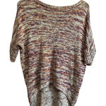 Eyelash Couture ‎ XS Knit Pullover Sweater Batwing Sleeve High Low Striped Top Photo 0