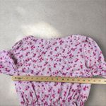 Majorelle  Chrissa Mauve‎ Pink Ditsy Floral Ruffle Blouse Crop Vneck Revolve Sz M Photo 5