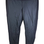 Athleta  High Rise Gleam Faux Leather Front Tight Black Women's Size: M Goth Photo 0