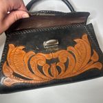 American Vintage Vintage Tooled Leather Western Satchel Bag Photo 4