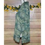 French Laundry Ladies Sheer Green Shell Button Front Long Sleeve Blouse Size M Photo 3