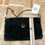 St. John Vintage Black Quilt Velour Chain Bag Photo 4