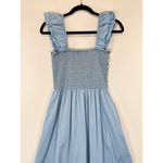 Strut & Bolt  Womens Dress Blue Midi Smocked Ruffle Square Sundress A Line Small Photo 8