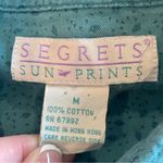 VINTAGE 90s SEGRETS SUN PRINTS Blue‎ 100% Cotton Button Down Casual Shirt Medium Blue Photo 9
