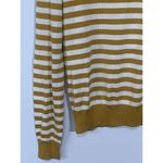 Love Tree  Women's Mustard / White Tight Knit Pullover Long Sleeve Sweater Size L Photo 1