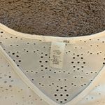 Unwritten  White Eyelet Top Size L Ties at Bottom Photo 1
