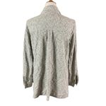 J‎ Jill Wearever Gray Button Front Knit Tunic Top Lightweight Travelwear Medium Photo 1