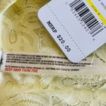 Free People Intimately Galloon Bralette Bra Medium Floral Lace Racerback Yellow Photo 6