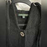 For Cynthia  Black Button-Up Hooded Jacket Photo 2