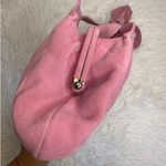 Anthropologie Vintage  Nest Pink Suede Purse Photo 7
