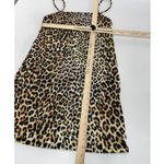 ZARA  Dress Womens Small‎ Yellow Black Leopard Square Neck Mini Stretch Knit Photo 5