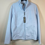 Natural Reflections Women's Full Zip Fleece Jacket Light Blue Zip Pockets Medium Photo 0