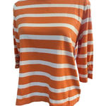 Ralph Lauren Lauren  Orange Striped Top - Women's Size Large Photo 0