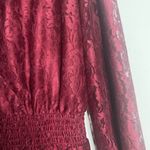 Disney Women Burgundy Red long sleeve lace dress Victorian Renaissance XXL Photo 1