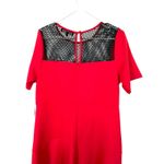 Eloquii NWT  14 Studio Dress red black mesh sheath fit flare bustier top Short Photo 5