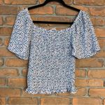 Sienna Sky Sienna‎ Sky Smocked Top Womens Size Small Floral Print Square Neck Flared Sleeve Photo 1