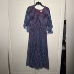 American Vintage Vintage 1970s Posh by Jay Anderson Sheer Polka Dot Flutter Sleeve Maxi Dress Photo 1