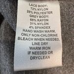 Loft  Grey Pencil Skirt Black Lace Overlay, Black Slip Women's O15 Photo 5