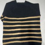 Knox Rose  Black and cream striped sweater with gold buttons #stripes Photo 3