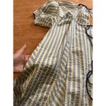 Free People Bop Around Textured Striped Romper Puff Sleeve Dress Size S Photo 4