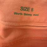 Lilly Pulitzer Worth Skinny Mini Flamingo Pink Jeans Size 8 Summer Casual Denim Orange Photo 2