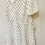 A New Day  Black and White Puff Sleeve Mini Wrap Dress 2X Photo 6