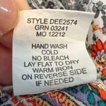 Fig and Flower Boho Colorful Print Pullover Tunic Top Adjustable Sleeve Size L Orange Size L Photo 9