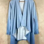 Ideology Women's Dip-Dye Waterfall Draped Open Front Cardigan, Blue, Small Photo 0