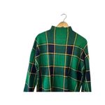 Rachel Zoe Green Plaid Warm Pullover Mock Neck Sweater Women's XL Photo 1
