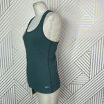 Splits59  Dark Green Racerback Mesh Stripe Tank Top‎ Size Medium Photo 5