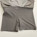 Athleta  Skort Shorts Midtown Athletic Exercise Golf Striped Pockets Grey White Photo 10