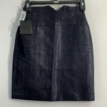 Talula Womans Bustier Mini Skirt Size 0 Silver Indigo Back Zip NWT Photo 0