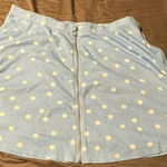 SO  women’s juniors zip front baby blue with white polka dots mini skirt size‎ xl Photo 0