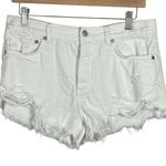 Free People Loving Good Vibrations Denim Shorts in White Size 28 Photo 7