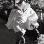 House Of CB HOUSE OF CB 'Carlyn' Ivory Satin Balloon Sleeve Mini Dress/Size XS NWOT Photo 0