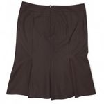 United Colors Of Benetton Brown Pleated A-line Knee-length Skirt Stretch Size 10 Photo 1