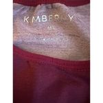 Kimberly C Active Set Cropped Tank Top Biker Shirts Maroon Size M/L Matching Set Red Size M Photo 2