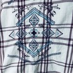 Shyanne Shyannae White and Burgundy Long Sleeve Embroidery  Country  Shirt Size L Photo 4