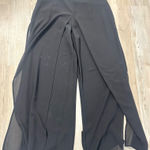 Metaphor Black Layered Chiffon Overlay Pants Photo 0