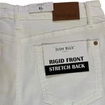 Judy Blue  Distressed White Jean Shorts High Waist Rigid Magic Size XL NEW Photo 2