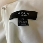 AQUA  Strapless Cut-Out Back Long A-Line Evening Gown White Size 6 Formal Dress Photo 8