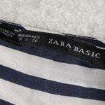 ZARA  Navy and White Stripe 3/4 Sleeve Blouse Photo 6