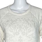 Lou & grey Lou & Grey Sweatshirt Womens Small White Gray Baroque Print Thick Casual Lounge Photo 3