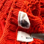 Anthropologie  Moth Open Knit Zipper Back Sweater Orange Size XL Photo 6