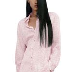 ZARA “Satin Effect” Pink Leopard Blouse Photo 6