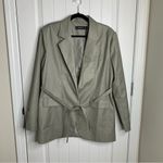 LIONESS Shopbop Olympia blazer green dress minimalist size small chic preppy Photo 3