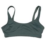 ASOS Swim Green Ribbed Crop Bikini Top Photo 3