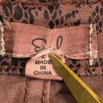 easel  Snakeskin Print Distressed Pants‎ Skinny, Raw Hem, Cotton Women's Large Photo 8