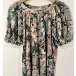 Anthropologie Womens Maeve Floral Linen Blouse Summer Small Photo 1